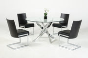 Pyrite Modern Round Glass Dining Table