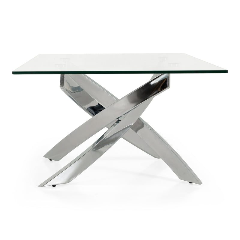 Pyrite Modern Glass Coffee Table — view 3