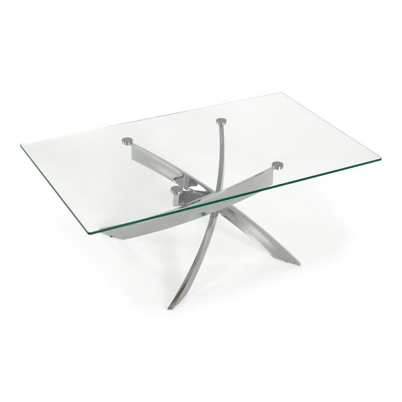 Pyrite Modern Glass Coffee Table — view 4