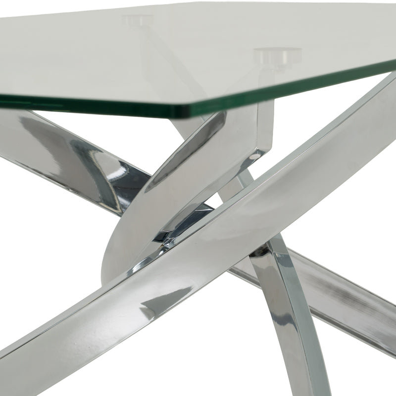 Pyrite Modern Glass Coffee Table — view 5