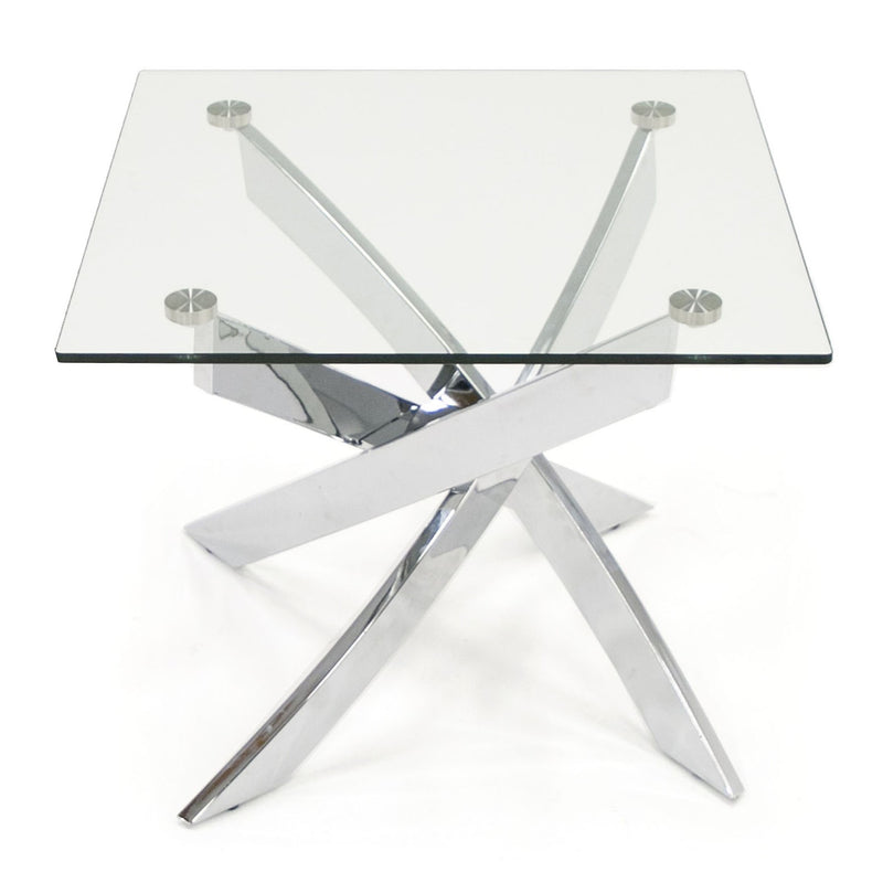 Pyrite Modern Glass End Table