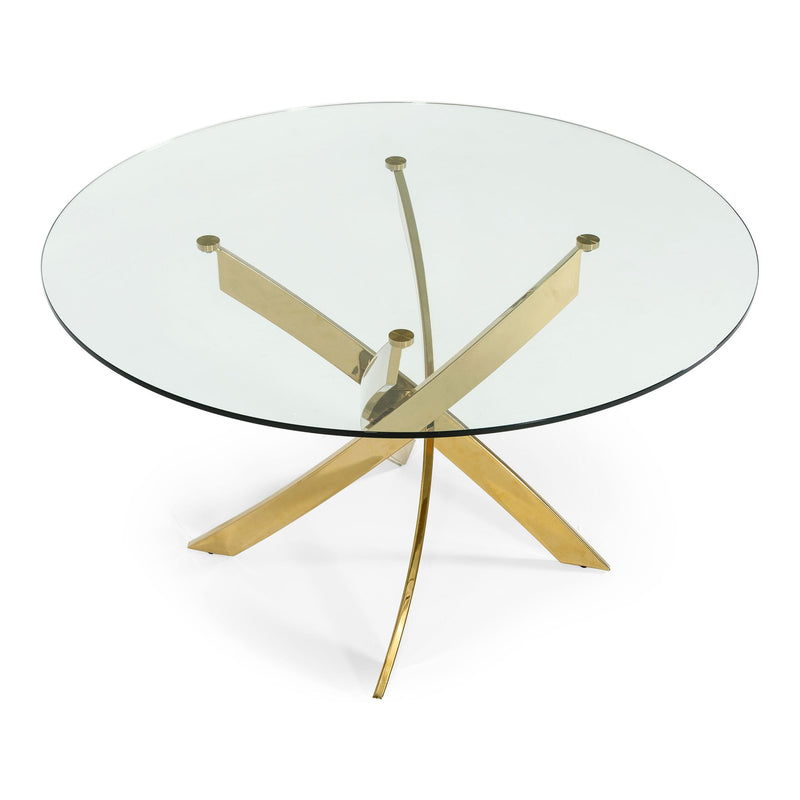 Pyrite - Modern Round Glass Dining Table — view 5