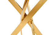 Pyrite Modern Glass and Gold Console Table — view 2