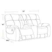 Parker Living Cooper - Shadow Grey Reclining Console Loveseat