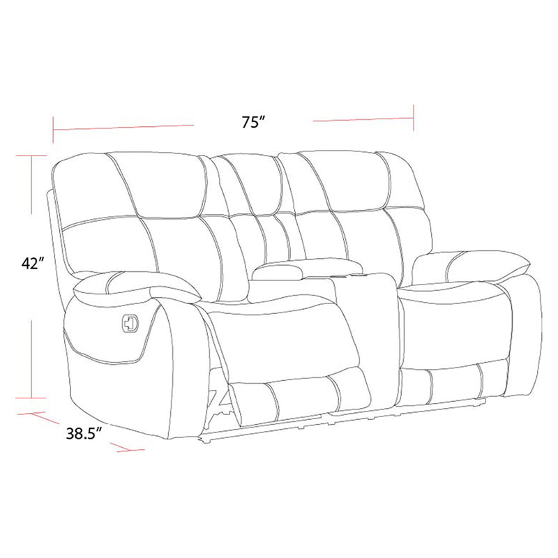 Parker Living Cooper - Shadow Natural Reclining Console Loveseat