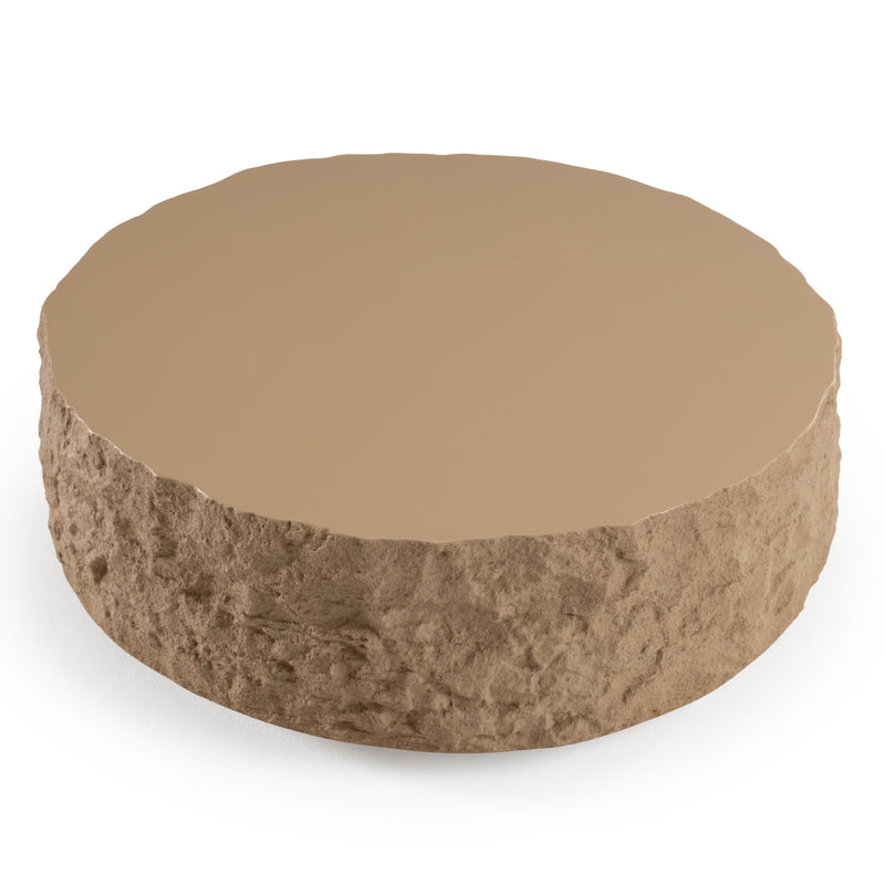 Quarry - Modern Beige Round Coffee Table — view 2