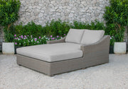 Pismo Outdoor Beige Wicker Sunbed — view 2