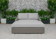 Pismo Outdoor Beige Wicker Sunbed — view 5