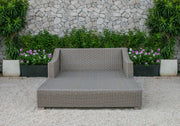 Pismo Outdoor Beige Wicker Sunbed — view 3