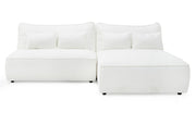 Racine - Modern White Fabric Modular Sectional Sofa