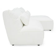 Racine - Modern White Fabric Modular Sectional Sofa — view 3
