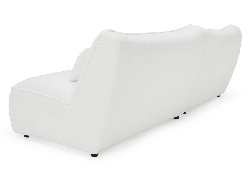 Racine - Modern White Fabric Modular Sectional Sofa — view 4