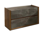 Lamont + Rado - Modern Beige Fabric + Walnut 4-Piece Bedroom Set — view 4