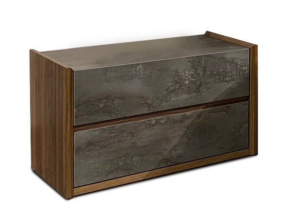 Lamont + Rado - Modern Beige Fabric + Walnut 4-Piece Bedroom Set — view 4