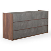 Lamont + Rado - Modern Beige Fabric + Walnut 4-Piece Bedroom Set — view 5