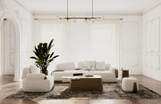 Yano - Modern White Marble + Antique Brass Coffee Table