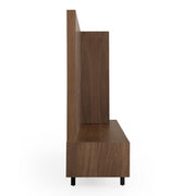 Raskin - Contemporary Walnut Entertainment Center w/ LED Lighting — view 4