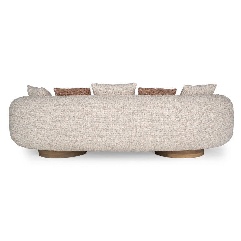 Raywood - Modern Multicolored Boucle Fabric + Ash Sofa — view 3