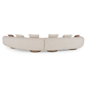 Raywood - Modern Multicolored Boucle Fabric + Ash Sectional Sofa — view 5