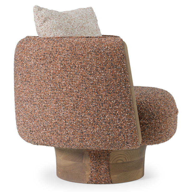 Raywood - Modern Multicolored Boucle Fabric + Ash Accent Chair — view 3