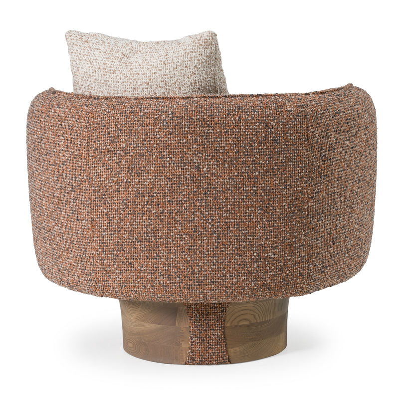Raywood - Modern Multicolored Boucle Fabric + Ash Accent Chair — view 4