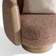 Raywood - Modern Multicolored Boucle Fabric + Ash Accent Chair — view 5
