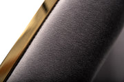 Reba Modern Grey Velvet & Gold Dining Chair (Set of 2) — view 5