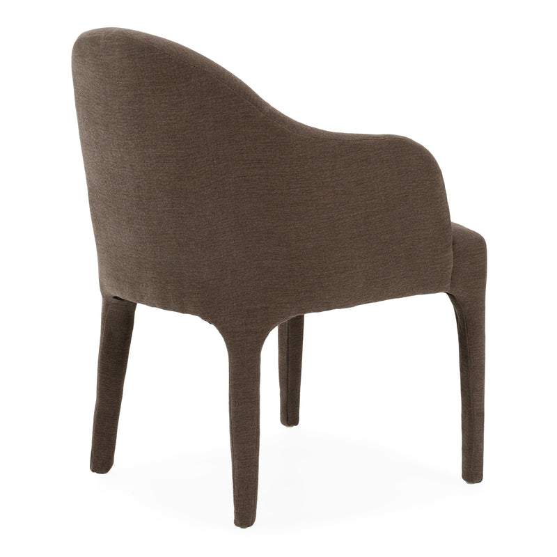 Reedy - Modern Brown Fabric Dining Chair — view 3