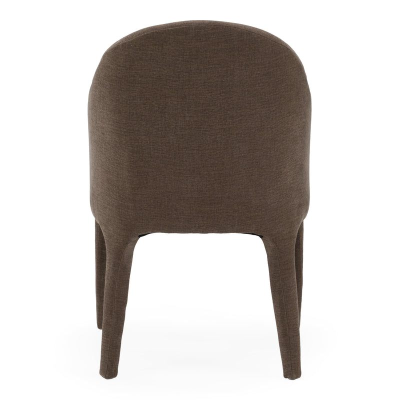 Reedy - Modern Brown Fabric Dining Chair — view 4