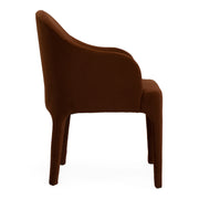 Reedy - Modern Rust Velvet Dining Chair — view 2