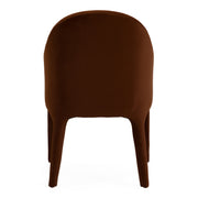 Reedy - Modern Rust Velvet Dining Chair — view 4