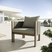 Salvora - Outdoor Beige Fabric & Grey Rope Sofa Set — view 2