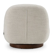 Renee - Modern Cream Fabric Swivel Chair — view 4