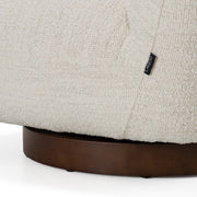 Renee - Modern Cream Fabric Swivel Chair — view 5