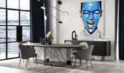 Renfew - Modern Black Oak + Faux Marble Oval Dining Table — view 4