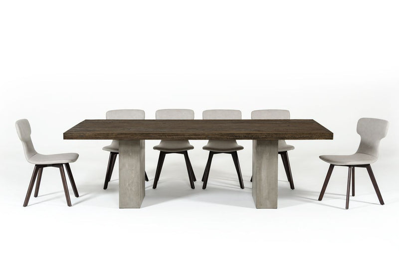 Renzo Modern Oak & Concrete 118" Dining Table