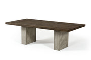 Renzo Modern Oak & Concrete 118" Dining Table — view 4