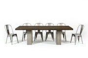 Renzo Modern Oak & Concrete 118" Dining Table — view 5