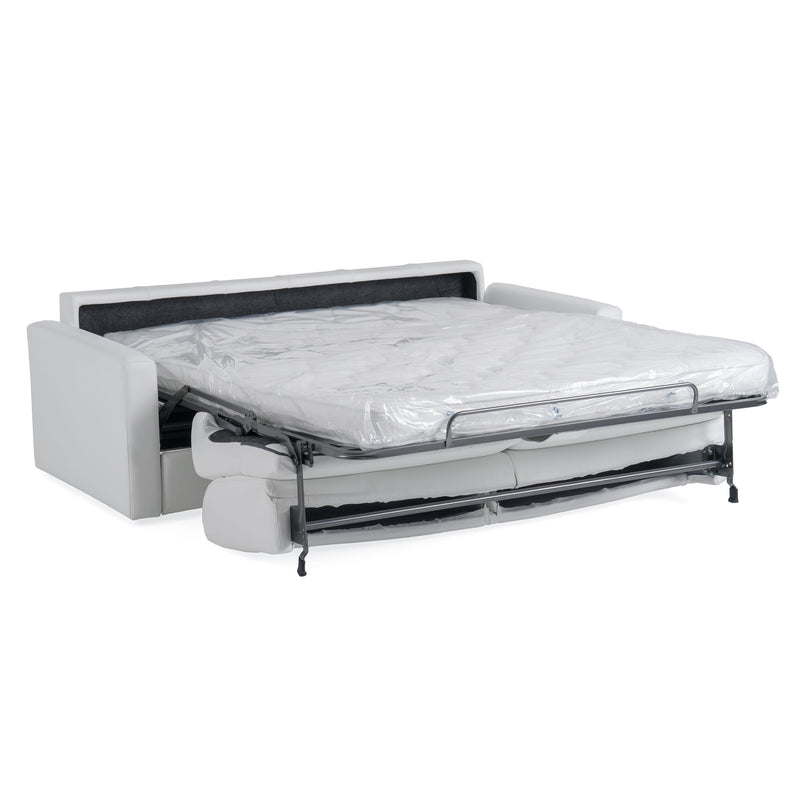 Revers - Italian Modern White Leather Queen Sofa bed — view 3