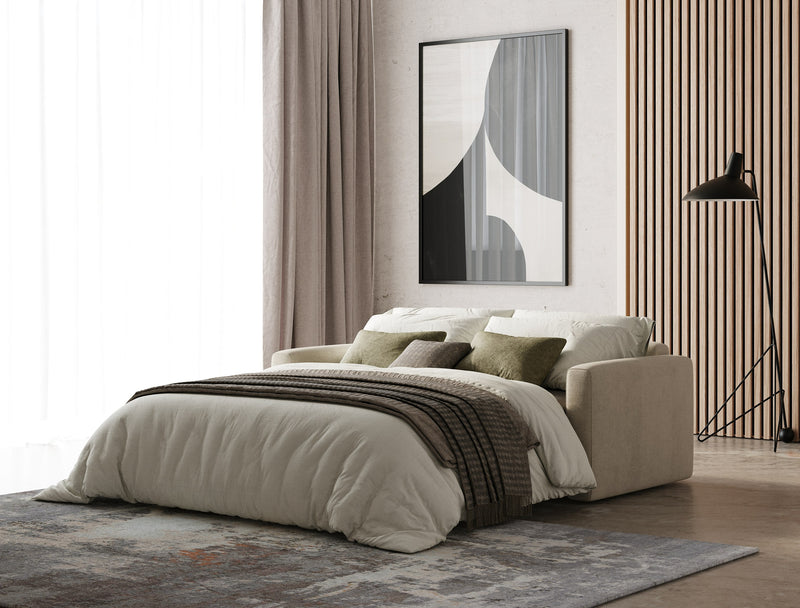 Revers - Italian Modern Sand Fabric 55" Sofa bed