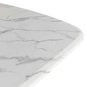 Reynold - Glam Faux Marble + Gold Stainless Steel Dining Table — view 3