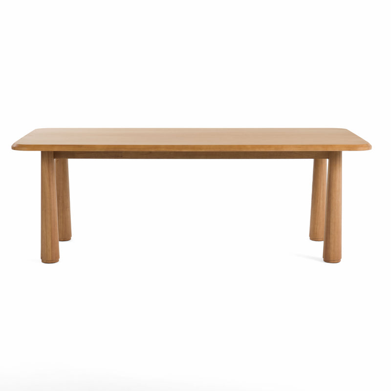 Rhea - Modern 87" Natural Acacia Rectangular Dining Table — view 3