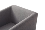 Riaglow - Contemporary Dark Grey Fabric Dining Chair
