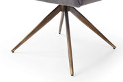 Riaglow - Contemporary Dark Grey Fabric Dining Chair — view 2