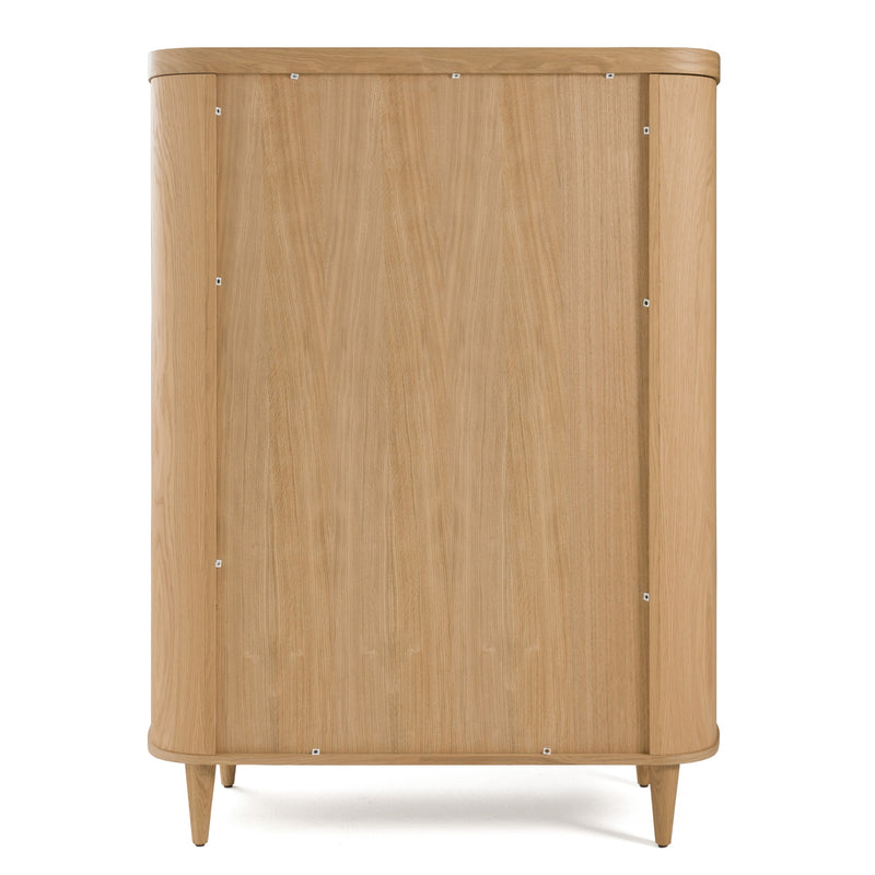 Richmond - Modern Natural Oak Rounded Tall Buffet — view 3