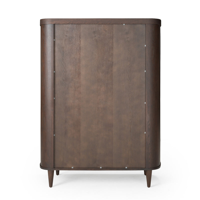 Richmond - Modern Brown Rounded Tall Buffet — view 3