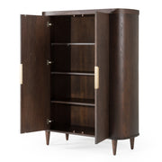 Richmond - Modern Brown Rounded Tall Buffet — view 4