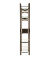 Rinaldi - Mid-Century Modern Grey Ash + Glass Bookshelf — view 2