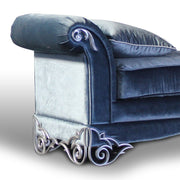 Rita Transitional Velour Fabric Bench — view 3