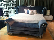 Rita Transitional Velour Fabric Bench — view 2